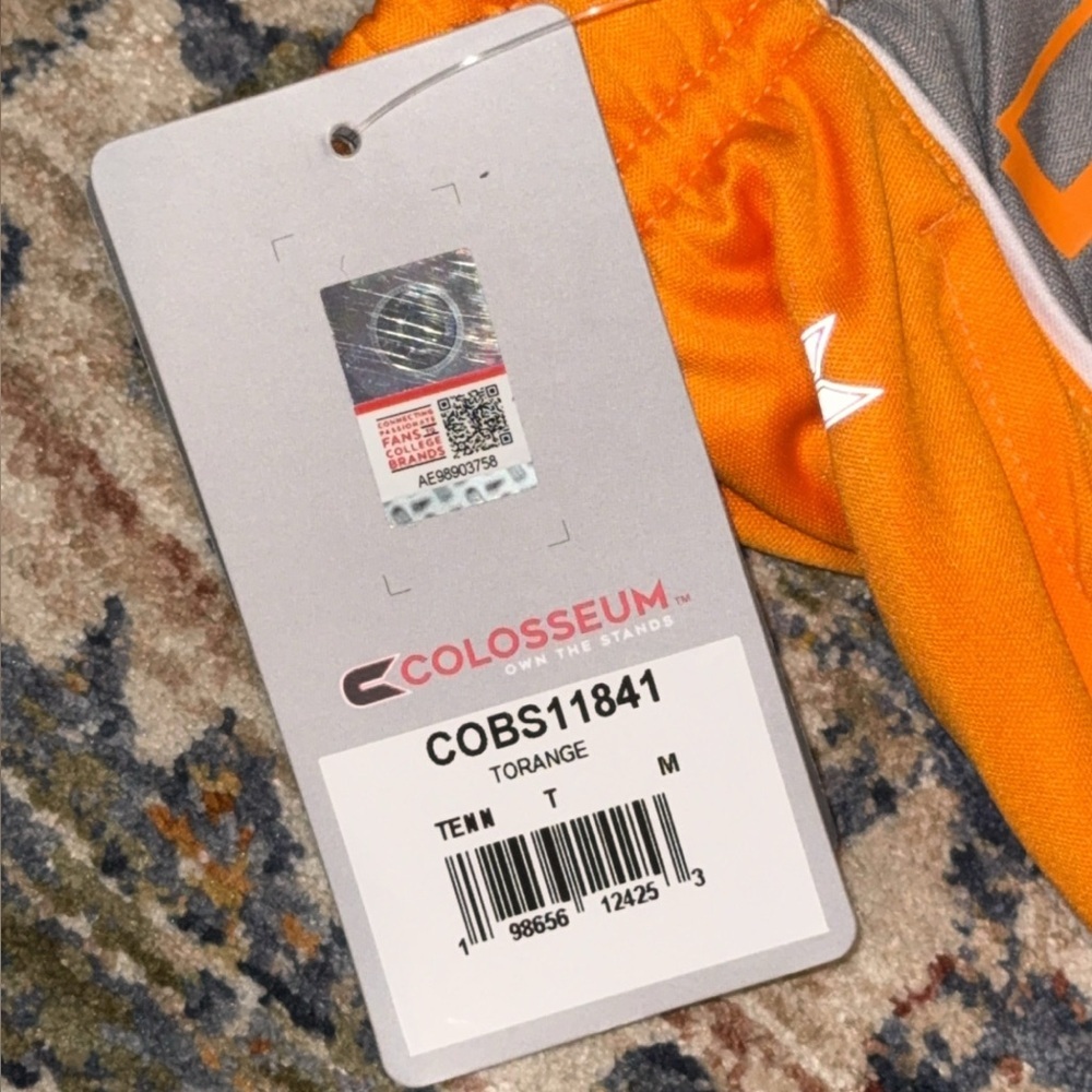 nwt colosseum Tennessee Vols orange white gray 7” polyester shorts w/pockets MED - Picture 8 of 8